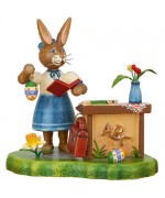 NEW - Original HUBRIG Wooden Figuren - Rabbit School Mrs. Teacher