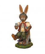 NEW - Original HUBRIG Wooden Figuren - Bunny Boy Smoker Gustav