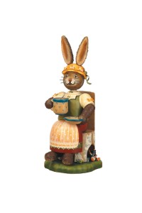 NEW - Original HUBRIG Wooden Figuren - Bunny Girl Smoker Gustel