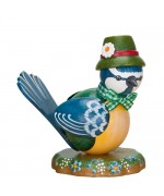NEW - Original HUBRIG Wooden Figuren - Mini Blue Titmouse "Seppl"