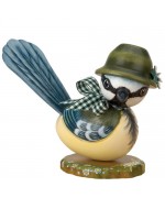 NEW - Original HUBRIG Wooden Figuren - Blue Titmouse "Seppl"