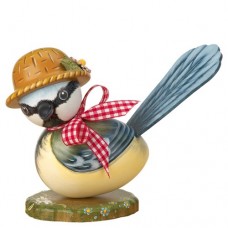 NEW - Original HUBRIG Wooden Figuren - Mini Blue Titmouse "Liesl"
