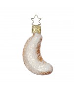 NEW - Inge Glas Glass Ornament - Vanilla Crescent Cookie