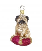 NEW - Inge Glas Glass Ornament - Pug