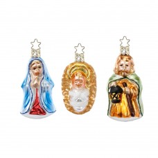 NEW - Inge Glas Glass Ornament - Holy Family Set