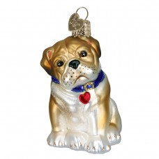 NEW - Old World Christmas Glass Ornament - Bull Pup NEW - Old World Christmas Glass Ornament - Bull Pup
