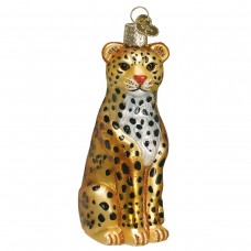 NEW - Old World Christmas Glass Ornament - Leopard