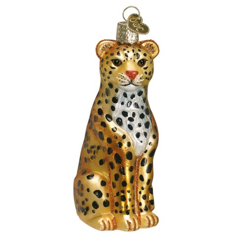NEW - Old World Christmas Glass Ornament - Leopard