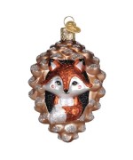 NEW - Old World Christmas Glass Ornament - Piney Fox
