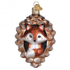 NEW - Old World Christmas Glass Ornament - Piney Fox