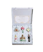NEW - Old World Christmas Glass Ornament - Wedding Collection - 6 Piece Set 