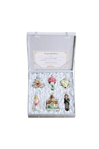 NEW - Old World Christmas Glass Ornament - Wedding Collection - 6 Piece Set 