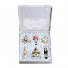 NEW - Old World Christmas Glass Ornament - Wedding Collection - 6 Piece Set NEW - Old World Christmas Glass Ornament - Wedding Collection - 6 Piece Set