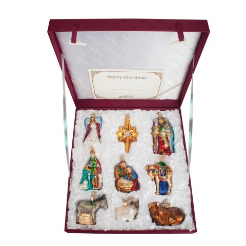 NEW - Old World Christmas Glass Ornament - Nativity Collection - 9 Piece Set NEW - Old World Christmas Glass Ornament - Nativity Collection - 9 Piece Set