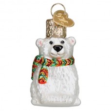 NEW - Old World Christmas Glass Ornament - Mini Polar Bear