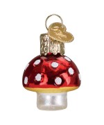 NEW - Old World Christmas Glass Ornament - Mini Lucky Mushroom