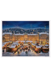 NEW - Old German Paper Advent Calendar - Schlossplatz Stuttgart