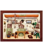 German wooden 3D-picture box-Diorama Brewery - Brauerei Painted - TEMPORARILY OUT OF STOCK