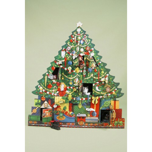 Byers Choice Christmas Santa Sleigh Advent Calendar Solid Wood