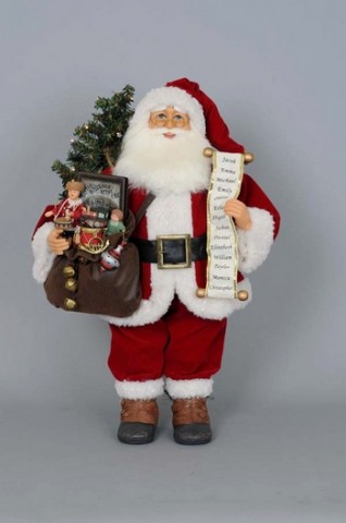 TEMPORARILY OUT OF STOCK - Karen Didion Lighted Vintage Gift Bag Santa 