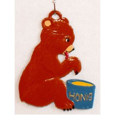 Bear with Honey Jar Hanging Ornament Wilhelm Schweizer 