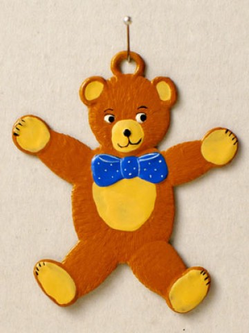 Teddy Bear with Bow Tie' Hanging Ornament Wilhelm Schweizer 