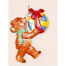 Bear Carrying a Ball Hanging Ornament Wilhelm Schweizer 