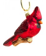 TEMPORARILY OUT OF STOCK - Mouth Blown Glass Ornament Cardinal
