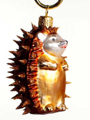 TEMPORARILY OUT OF STOCK <BR><BR> Mouth Blown Glass Ornament 'Porcupine' 