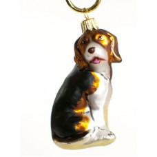 TEMPORARILY OUT OF STOCK <BR><BR> Mouth Blown Glass Ornament 'Hound' 
