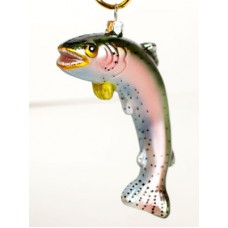TEMPORARILY OUT OF STOCK <BR><BR>  Mouth Blown Glass Ornament 'Trout' 