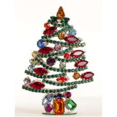 Swarovski Crystals Standing Abstract Christmas Tree  