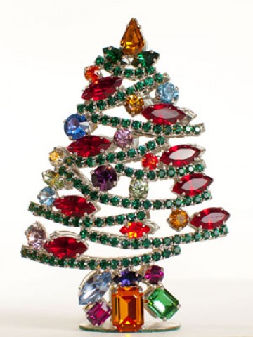 Swarovski Crystals Standing Abstract Christmas Tree  