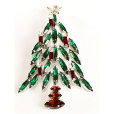 Swarovski Crystals Christmas Tree BROOCH - TEMPORARILY OUT OF STOCK