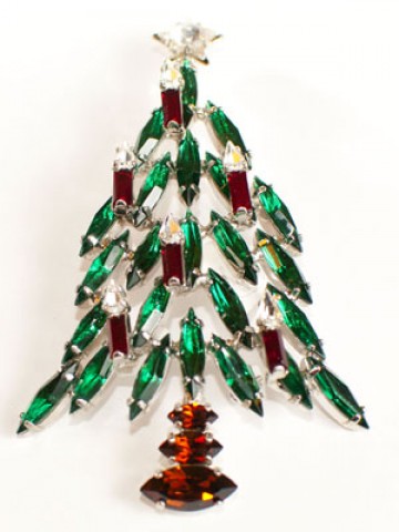 Swarovski Crystals Christmas Tree BROOCH - TEMPORARILY OUT OF STOCK