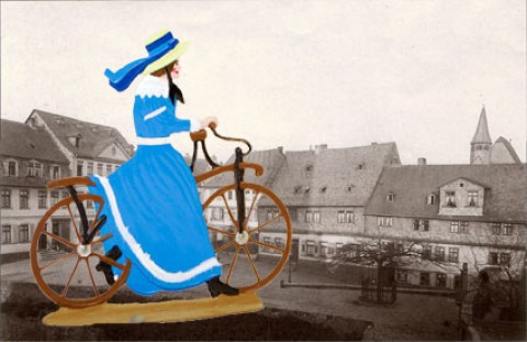 Trolley Woman' Standing Pewter BABETTE SCHWEIZER 