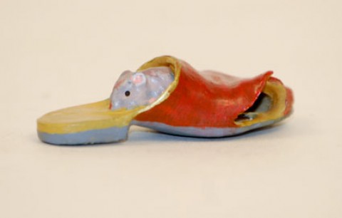 Vienna Bronze Mouse in a Shoe Miniature Figure 