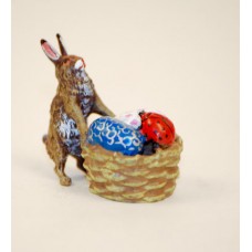 TEMPORARILY OUT OF STOCK- Easter Bunnies Vienna Bronze Rabbit with Egg Basket