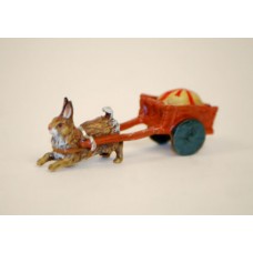 TEMPORARILY OUT OF STOCK - Easter Bunnies Vienna Bronze Rabbit Pulling Carriage