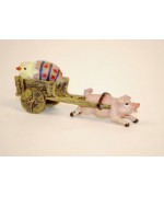 TEMPORARILY OUT OF STOCK - Easter Bunnies Vienna Bronze Pig Carriage