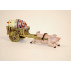 TEMPORARILY OUT OF STOCK - Easter Bunnies Vienna Bronze Pig Carriage