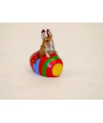 TEMPORARILY OUT OF STOCK - Easter Bunnies Vienna Bronze Rabbit Sitting in Egg Miniature