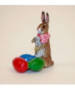 TEMPORARILY OUT OF STOCK - Easter Bunnies Vienna Bronze Rabbit with Eggs Miniature