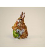 Easter Bunnies Vienna Bronze Rabbit Eating a Carrot Miniature
