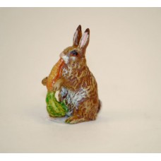 Easter Bunnies Vienna Bronze Rabbit Eating a Carrot Miniature