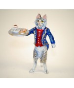 TEMPORARILY OUT OF STOCK - Vienna Bronze Waiter Cat