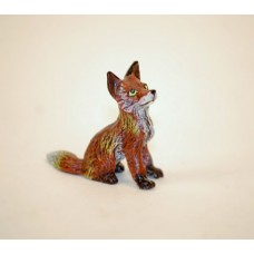 Vienna Bronze Little Fox Sitting Miniature Figure 