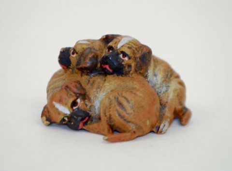 TEMPORARILY OUT OF STOCK <BR><BR>  Vienna Bronze 'Puppy Pile' 