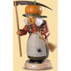 Mueller Smokerman Erzebirge halloween witch with pumpkin 