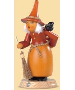 Mueller Smokerman Erzgebirge Witch with Raven and Fly Agaric - TEMPORARILY OUT OF STOCK